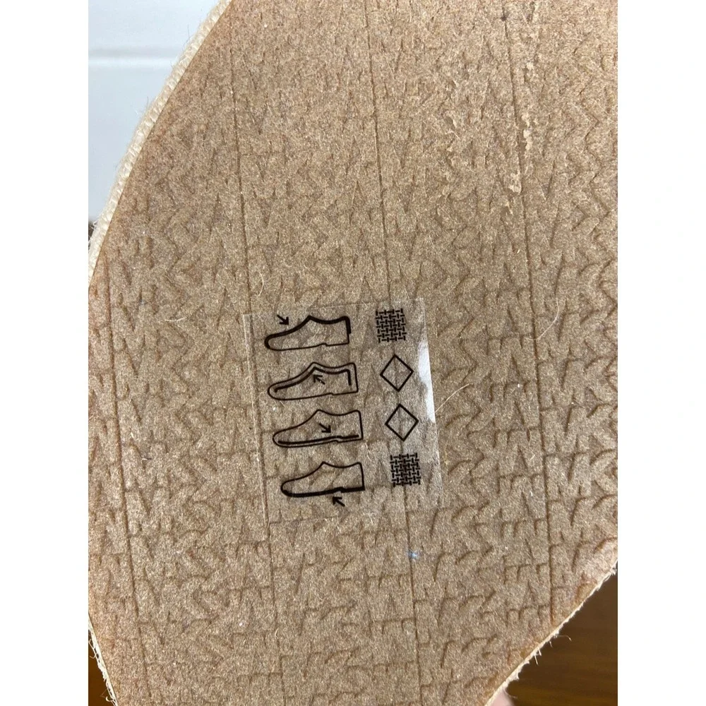 NIB Michael Kors Berkley Mid Denim Espadrille Wedge Zip Up Detail 9.5M‎ Blue